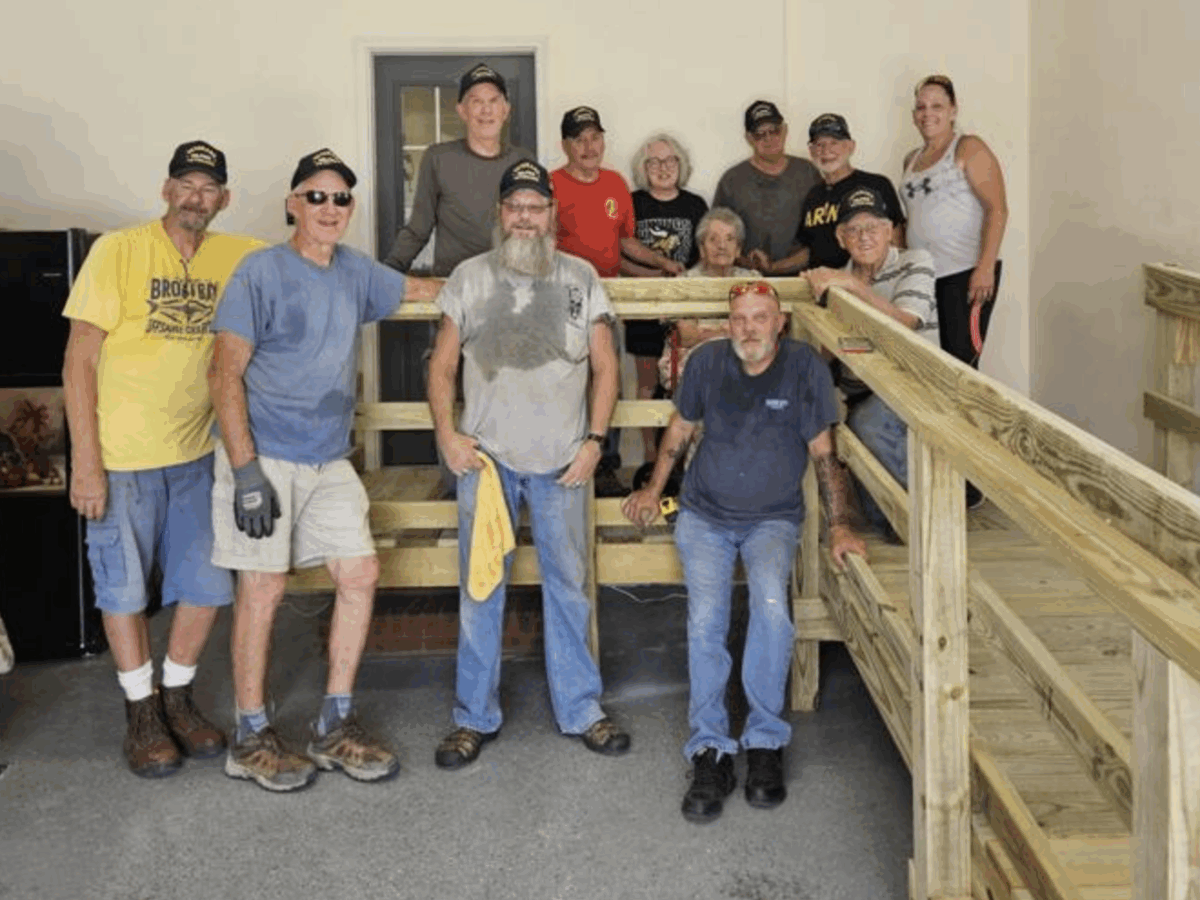 Veterans Helping Veterans builds ramp for Gold Star widow and family